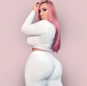 Hip-turned Folds Elastic High-waist Fitness Leggings Breathable Slim Indoor Sports (Color: White, size: L)