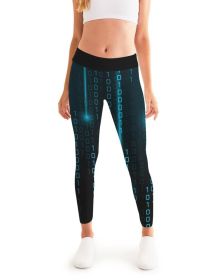 Blue Matrix Style Womens Leggings (size: S)